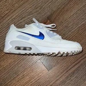 Nike | Shoes | Nike Air Max 9 White Metallic Blue Womens 8  display picture 2